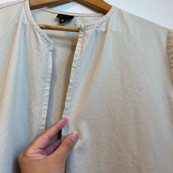 Eileen Fisher Zip Up Light Cream Jacket - Picture 3 of 10